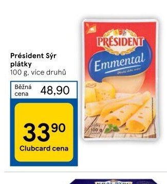 Président Sýr plátky