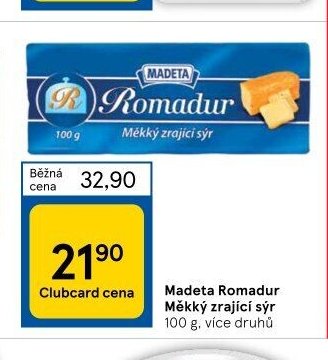 Madeta Romadur Měkký zrající sýr