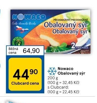 Nowaco Obalovaný sýr 200 g