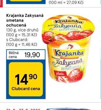 Krajanka Zakysaná smetana ochucená 130 g