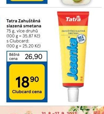 Tatra Zahuštěná slazená smetana 75 g