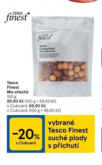 Tesco Finest Mix ořechů