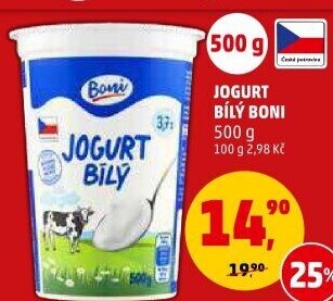 Bílý jogurt Boni