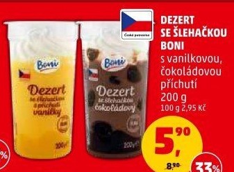 Dezert pudink se šlehačkou Boni