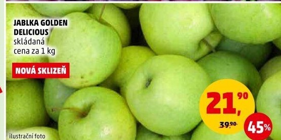 Jablka Golden Delicious