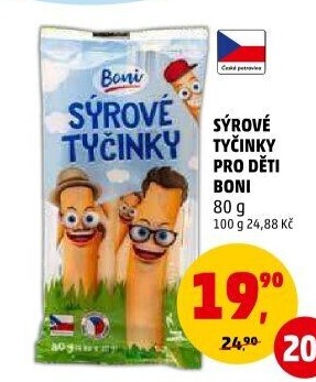 Sýrové tyčinky pro děti Boni