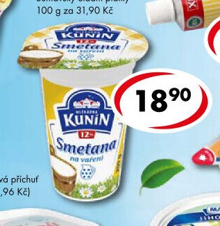 Smetana na vaření 12%