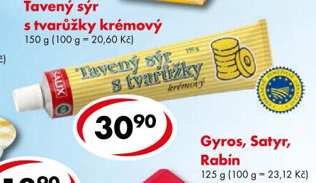 Tavený sýr s tvarůžky krémový