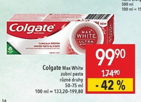 Colgate Max White zubní pasta různé druhy 50-75 ml