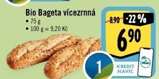 Bageta vícezrnná bio