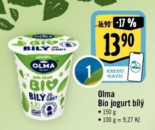 Bílý jogurt bio Olma