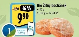 Bochánek žitný bio