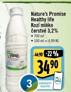 Kozí mléko čerstvé Healthy life Nature'