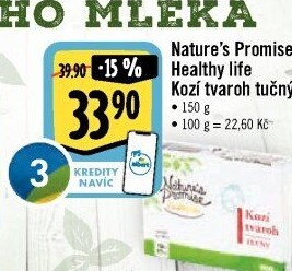 Kozí tvaroh tučný Healthy life Nature'