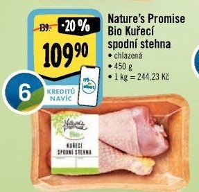 Kuřecí stehna bio Nature'