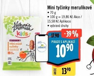 Müsli tyčinky mini Kids Nature'