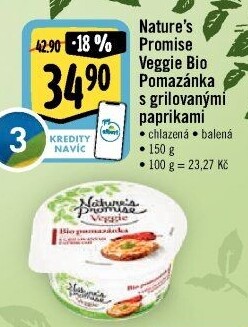 Pomazánka s grilovanými paprikami Veggie Bio Nature'