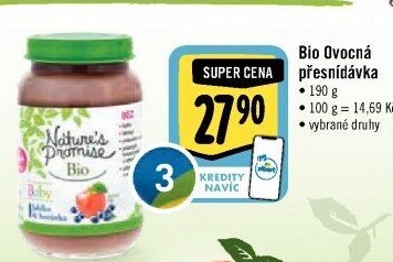 Přesnídávka ovocná Bio Baby Nature'