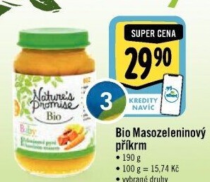 Příkrm masozeleninový Bio Baby Nature'