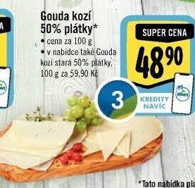 Sýr Gouda kozí 50 %