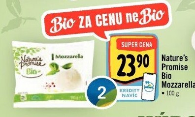 Sýr Mozzarella bio Nature'