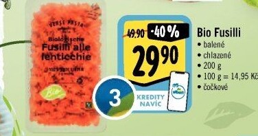 Těstoviny bio chlazené z červené čočky Albert Heijn