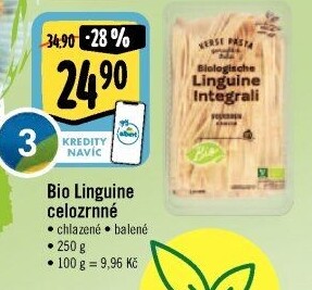 Těstoviny celozrnné chlazené bio Albert Heijn