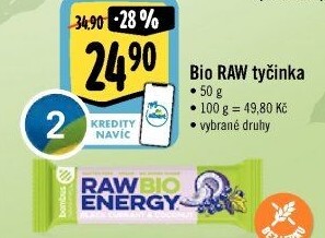 Tyčinka vegan Raw bez lepku bio Energy Bombus