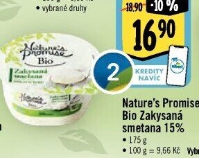 Zakysaná smetana bio Nature'