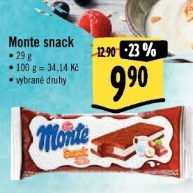 Dezert mléčný Monte Snack Zott