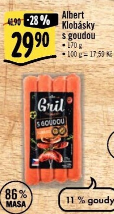 Klobása s goudou Albert Gril