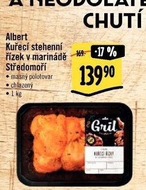 Kuřecí stehenní řízek v marinádě Středomoří Albert Gril