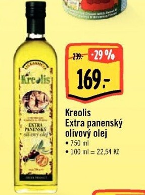 Olivový olej extra panenský Kreolis