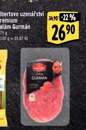 Salám Gurmán Albertovo uzenářství