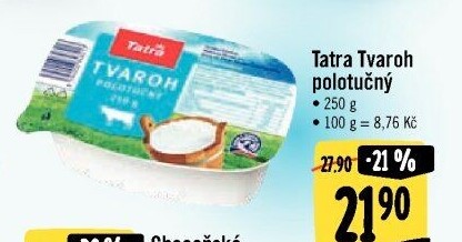 Tvaroh polotučný 3,5% Tatra