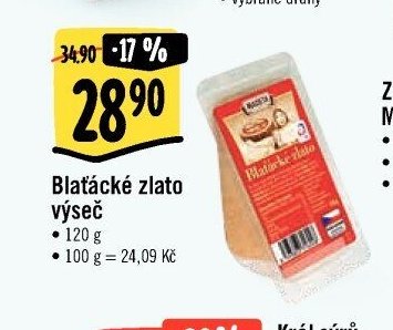 Blatácké zlato výseč