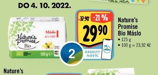 Nature’s Promise Bio Máslo