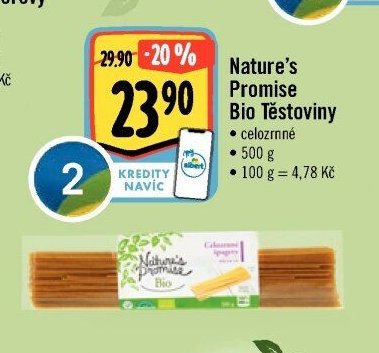 Nature’s Promise Bio Těstoviny