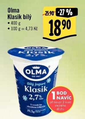 Bílý jogurt Klasik Olma
