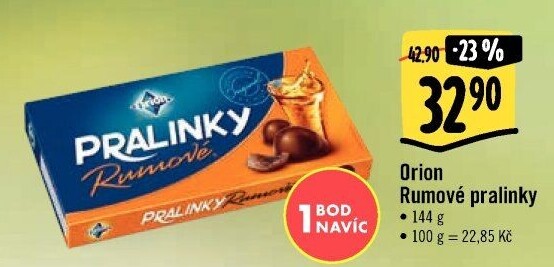 Bonboniéra Pralinky rumové Orion