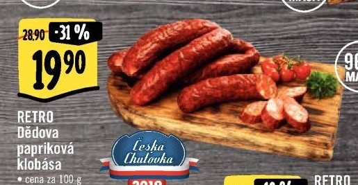 Dědova klobása papriková Albert Retro