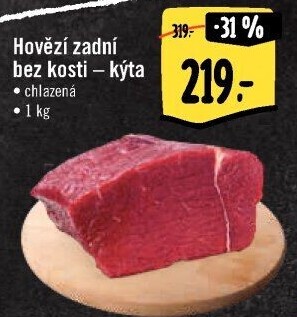 Hovězí kýta zadní bez kosti
