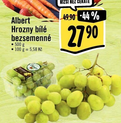 Hrozny bílé bezsemenné Albert