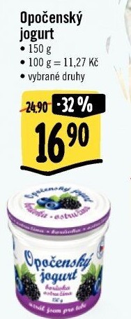 Jogurt ochucený Opočenský Bohemilk