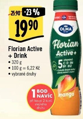 Jogurtový nápoj Florian Active+ Olma