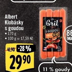 Klobása s goudou Albert Gril