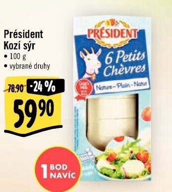 Kozí sýr přírodní Petits Chévres Président