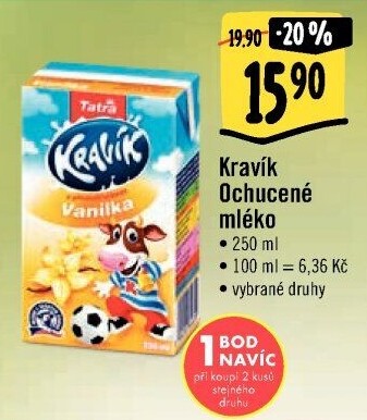 Nápoj mléko ochucené Kravík Tatra
