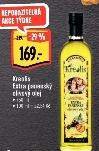 Olivový olej extra panenský Kreolis
