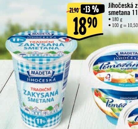 Smetana zakysaná JihočeskáMadeta 11%